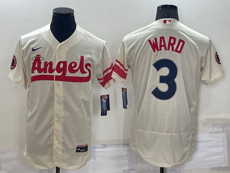 Men Los Angeles Angels 3 Ward Cream City Edition Elite Nike 2022 MLB Jersey